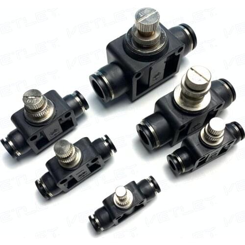 NSF Flow Controllers LSA speed conntrollers valve SCF 1/4,3/8,1/2 Speed Controller Flow valve air fittings pneumatic flow valve