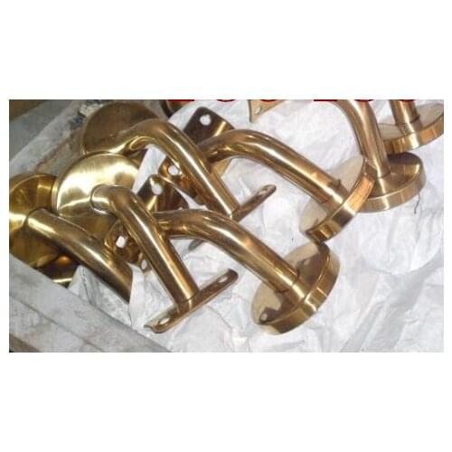 Freeshipping arc top railing armrest 304 stainless steel bracket in goldencolor