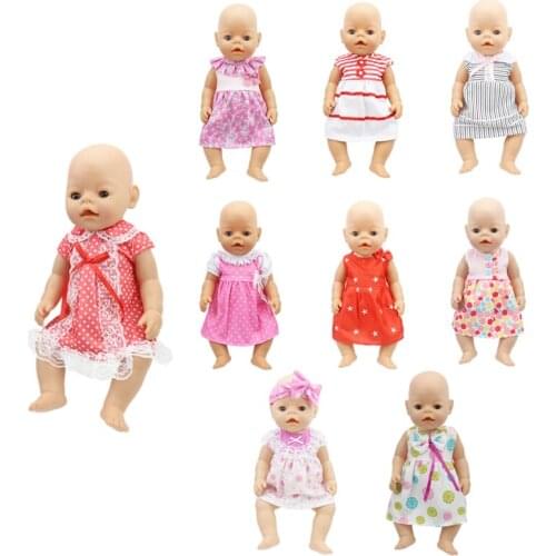 Doll Clothes For 18inch Baby New Born Doll, American Girl Clothing Dresses Cute Baby Doll Costume Girl Christmas Birthday Gifts