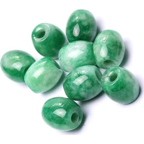 KYSZDL Wholesale free shipping 5PCS unimaginable green stone bead DIY Handmade accessories