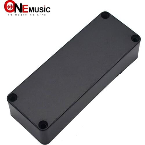 20PCS 4 Hole Matt Sealed Electric Bass Pickup Cover Solid ABS Pickup Cover 104.5*39.3*23.6mm Black