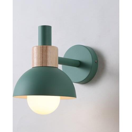 Macarone flashlight wall lamp northern Europe simple creative stairs corridor solid wood childrens room decorative bedroom beds