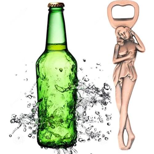 New 1PCS Novelty Alloy Metal Beauty Sexy Lady Bar Beer Bottle Opener Pendant Beer Cap Opener Kitchen Bar Tools Accessories