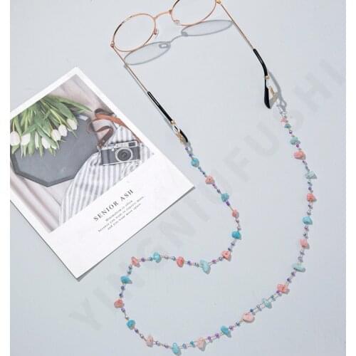 New Natural Stone Glasses Chain Fashion New Irregular Beads Charm Reading Sunglasses Lanyard Strap Necklace Eyeglass Chain Cord