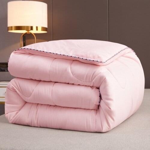 Natural silk quilt/mulberry silk quilt for winter and summer, double quilt made by the queen with solid color edging