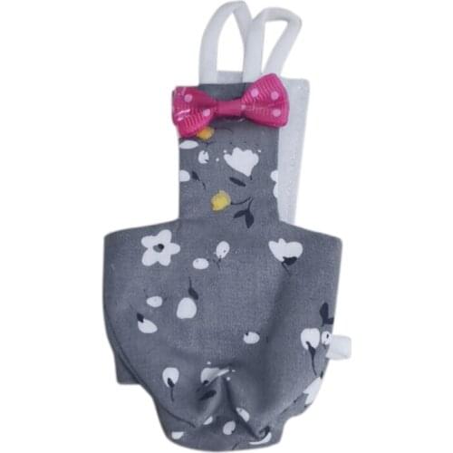 Parrot Diaper with Bowtie Cute Colorful Fruit Floral Cockatiel Pigeons Small Med