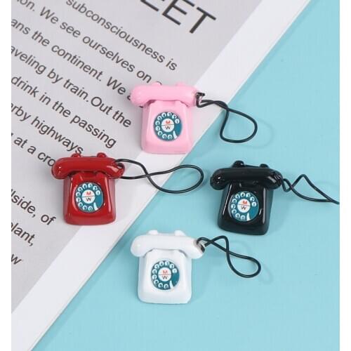 Dollhouse Decoration Retro Phone For Doll Use Miniature Telephone Kids Toys