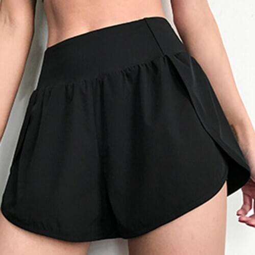 Fashion Hot Shorts Women Fake Two-piece Loose High Waist Inner Pocket Run Workout Gym Casual Sports Shorts Girls Shorts Skirt