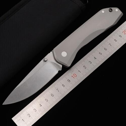 JUFULE custom 761 ball bearing S35vn TC4 titanium handle folding Tactical kitchen pocket camping hunting outdoor EDC tool knife