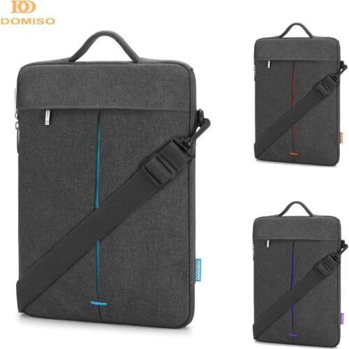 DOMISO 11 13 14 inch Water Resistant Laptop Sleeve Case Computer Messenger Shoulder Bag Notebook Briefcase