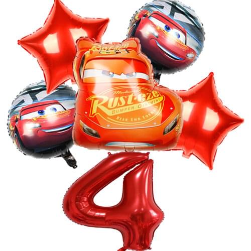 1 set Disney McQueen car childrens car birthday party birthday decoration latex balloon kid toy 40inch black number ball