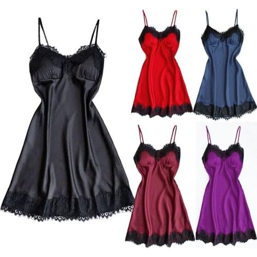 Women Sexy Lingerie Lace Sleepwear Nightdress Babydolls Straps Night Dress Exotic Apparel