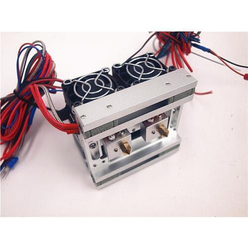 SWMAKER 1set MK9 dual Extruder Assembly full kit 1.75mm Nema 17 motor Replicator type 3D printer clone carriage kit