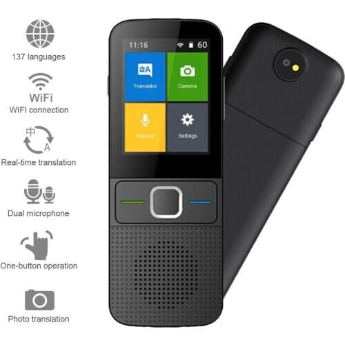 2.4 inch HD touchscreen Language translator smart voice translator device photo translation137 languages instant translation