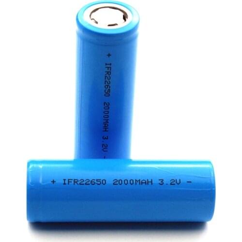 22650 Rechargeable IFR22650 2000mAh 3.2V LiFePO4 battery emergency power lawn lamp