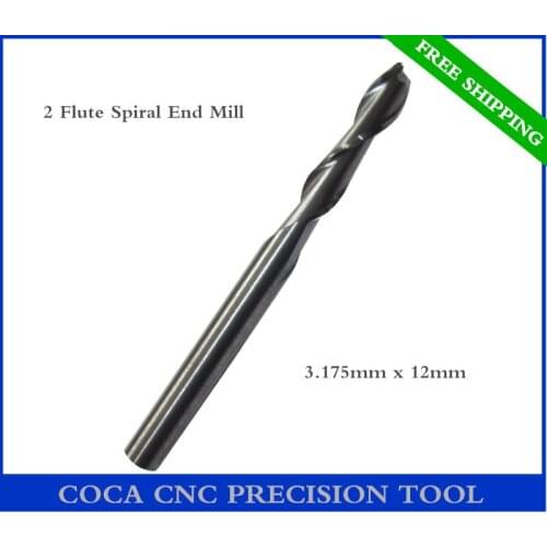 3.175mm*12mm,Freeshipping CNC Solid carbide woodworking insert router bit,Tungsten end mill,2 flute end milling,PVC,MDF,acrylic