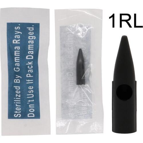 500pcs 1RL single Disposable Sterilize package tattoo needle tips Permanent makeup machine needle tips for gold rose machine