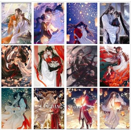 Mo Dao Zu Shi Tian Guan Ci Fu Chen Qingling 5D DIY Diamond Painting Anime Cartoon Diamond Mosaic Cross Stitch Home Decor Gift
