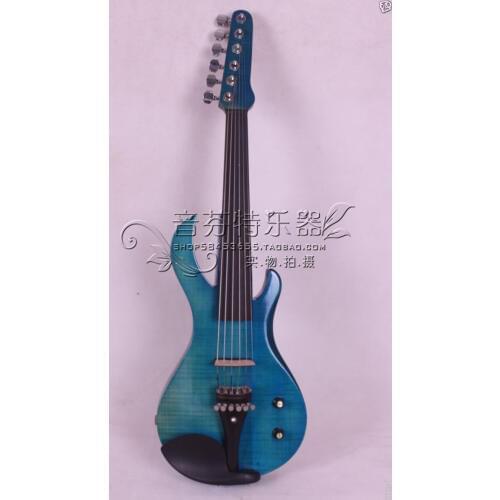 6 string quality electro-acoustic violin maple decorative pattern 6.5 big jack electronic violin 4
