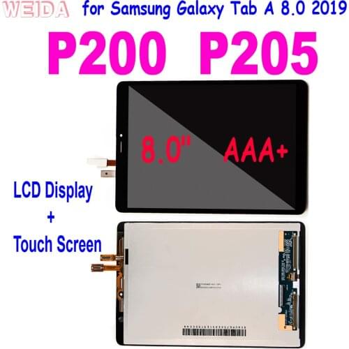 8.0" AAA+ LCD for Samsung Galaxy Tab A 8.0 2019 SM-P200 SM-P205 P200 P205 LCD Display Touch Screen Digitizer Assembly P200 P205