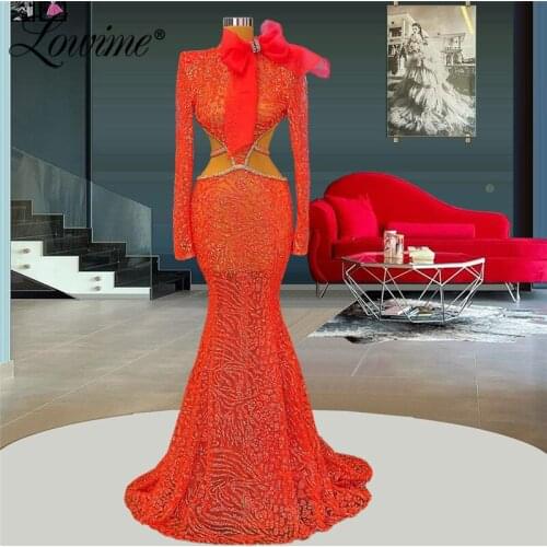 Glitter Illusion Sexy Party Dresses 2021 Open Back Red Long Prom Dress Mermaid Evening Dresses Women Party Night Celebrity Dress