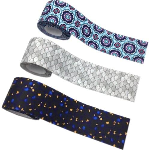 1 Meter 2.5CM 3.8CM Fish Scales Flowers Print Strong Elastic Straps DIY Garment Waist Band Belt Sewing Accessories Wholesale
