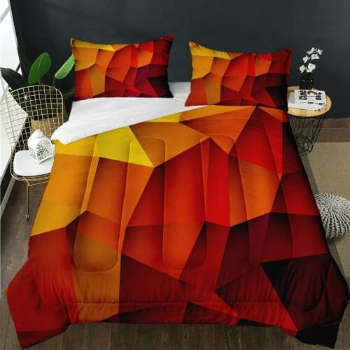 Customize 3D Print Gradient Diamond Quilt Super Comforter Soft Quilting Luxury Suitable For Adult Home Bedroom Decoration