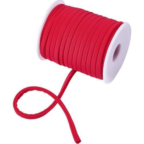 20m/roll Tiny Nylon Cord Elastic Thread For DIY Jewelry Making Red 5x3mm