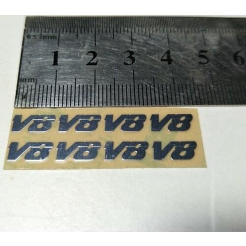 Rc Car Metal V8 Logo Body Stickers For 1:14 Remote Control Toy TAMIYA HERCULES LESU SCANIA R620 56323 MAN TGX 56325 Decals