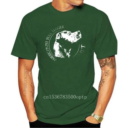 100% Cotton O-neck Custom Printed Men T shirt American Pit Bull Terrier Women T-Shirt