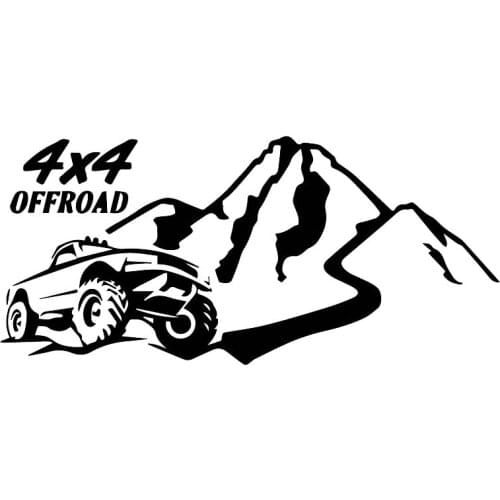 Off-road Vehicle Decals, High-quality Car Decoration, Personalized Pvc Window Waterproof Stickers, Black/white, 18cm *8cm