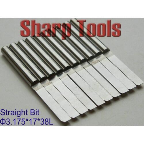 1/8'' x17mm Half Straight Mill Woodworking Cutter Tools End Milling Cutter Set, 2D Engraving CNC Bits for Wood Carving Milling