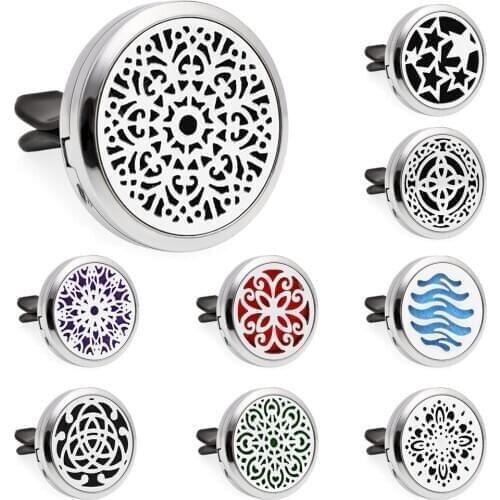 Yarn Ball Star Essential Oil Perfume Car Diffuser 30mm Magnetic Open Locket 10pcs Pads Free