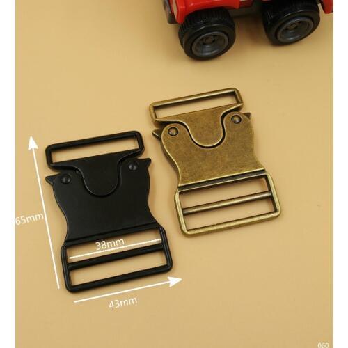 1.5" buckles for 38mm webbing straps 2pcs quick side release belt buckles DIY backpack luggages belt accessories black/antique