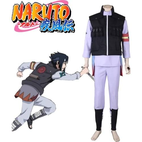 Shippuden Jiraiya Ninja Scrolls Uchiha Sasuke Konoha Guard Cosplay Costume