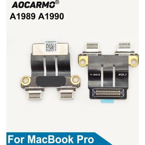 Aocarmo For MacBook Pro A1989 A1990 USB Charging Port Charger Dock Charging Port Flex Cable Replacement Parts