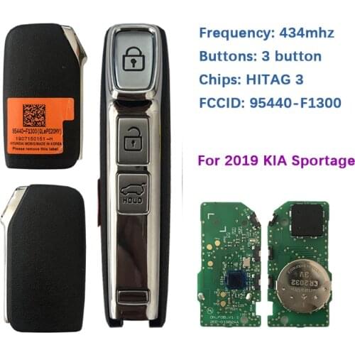 CN051096 Aftermarket 3 Button 2019 KIA Sportage Smart Key With Frequency 433MHz FCCID 95440-F1300