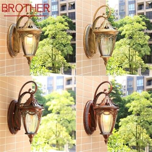 BROTHER Outdoor Wall Lamp Classical Light Retro LED Sconces Waterproof for Home Decoration