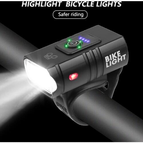 Bicycle Bike Light Rainproof USB Rechargeable Headlight LED MTB Front Lamp Headlight Aluminum Ultralight Flashlight