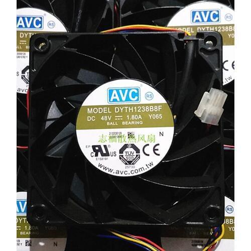 AVC DYTH1238B8F Y065 Server Cooling Fan DC 48V 1.80A 120x120x38mm 4-wire