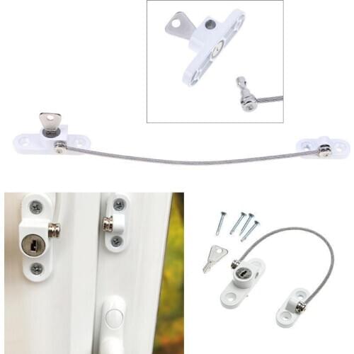 Window Lock Children Protection Window Restrictor Aluminum Alloy Child Safety Window Stopper Anti-theft Locks Limiter