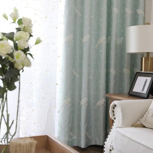 Jacquard Woolen Thread Embroidered Curtain Towel Three-dimensional Embroidered Blackout Curtains for Living Dining Room Bedroom