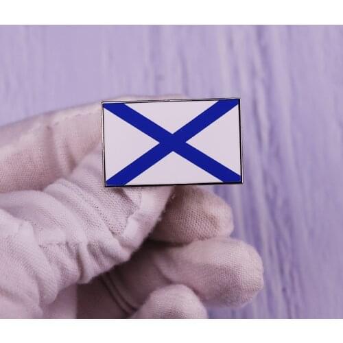 Russian Army Military Marine Corps Saint Andrew Flags Pin Soviet Navy Flag Badge