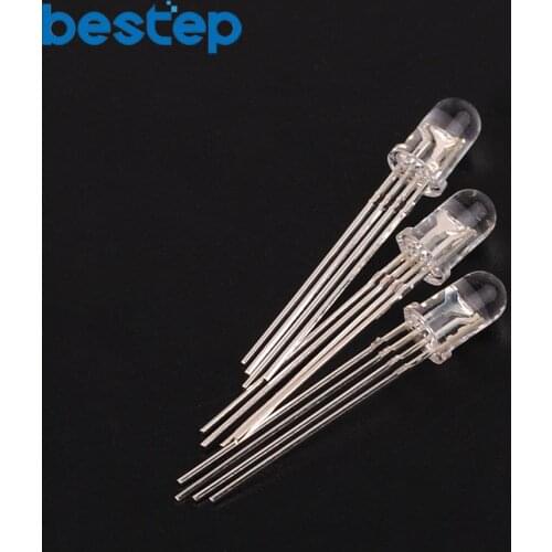 10PCS 5mm RGB Ultra Bright LED Common Cathode 3.1-3.3V LED 4P