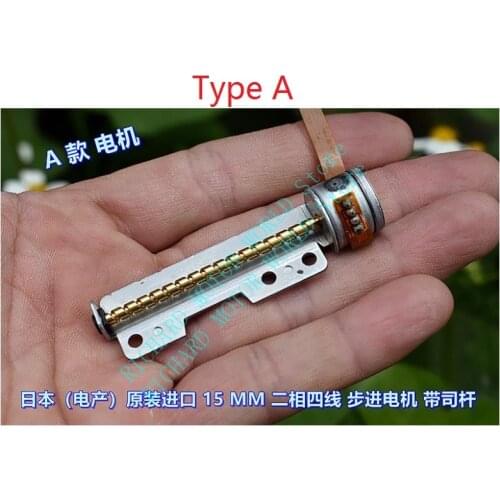 10PCS/lot Japan Imported 15MM Two-Phase Four-Wire Micro Stepper Motor With Screw Rod