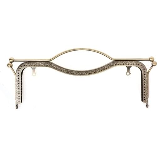 2017 Metal DIY 27cm Coin Purse Bag Handle Handbag Clasp Lock Arch Frame Accessories Fashion 4 Colors New Women Bags Handle 1pc