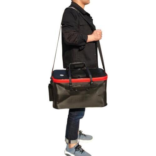 2018 High Quality 5 Color 30/40/50cm Outdoor EVA Bucket Folding Bucket Portable Camping Hiking Bucket With Handle Fishing Bags