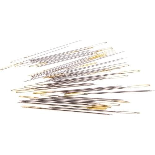 30Pcs Large Eye Cross Stitch Needles Hand Sewing Ribbon Embroidery Needles