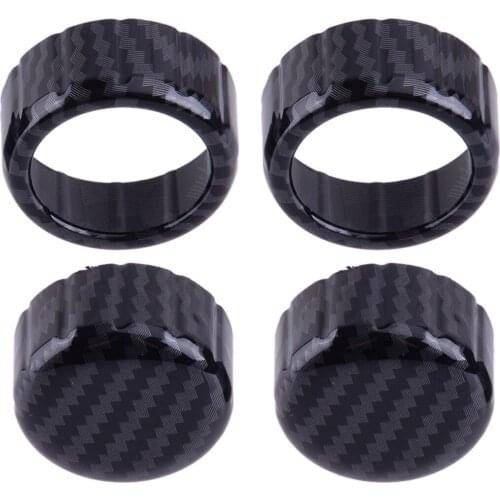 4pcs Car Center Console Multimedia Switch Knob Cover Trim ABS Decoration Fit For Toyota Camry 2018 2019 2020 2021