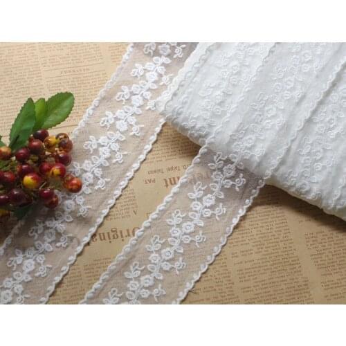 6cm wide export Japan and South Korea lace mesh embroidery lace garment headdress diy wedding dress decoration accessories